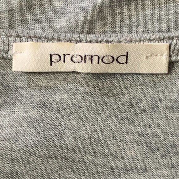 Promod M/L BOHO Colorful Floral Botanical Top Silver Textured Neck Trim 9J - Picture 7 of 7